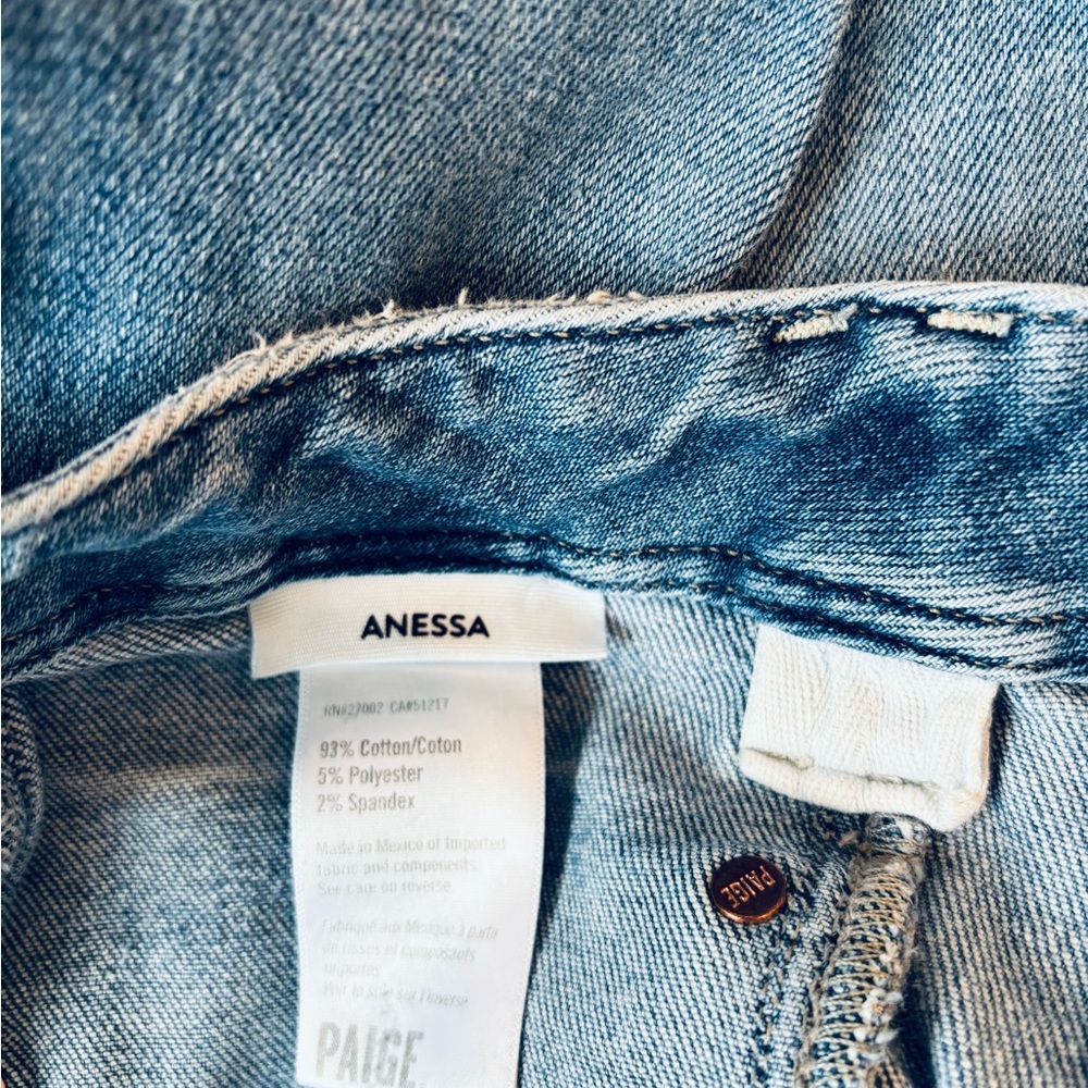 PAIGE Anessa wide leg Light Blue Denim - Picture 4 of 8